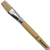 Кисть ПИФАГОР, ЩЕТИНА, плоская, № 14, деревянная лакированная ручка, пакет с подвесом, 200876 - фото 2607736