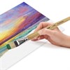 Кисть ПИФАГОР, ЩЕТИНА, плоская, № 22, деревянная лакированная ручка, пакет с подвесом, 200880 - фото 2608425