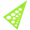 Треугольник пластиковый, угол 30, 19 см, BRAUBERG, с окружностями, прозрачный, неоновый, ассорти, 210619 - фото 2609153