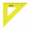Набор чертежный малый ПИФАГОР (линейка 16 см, 2 треугольника, транспортир), непрозрачный, неоновый, пакет, 210624 - фото 2609846