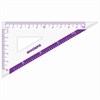 Набор чертежный малый ЮНЛАНДИЯ "ГЕОМЕТРИЯ" (линейка 15 см, 2 треугольника, транспортир), фиолетовая шкала, 210739 - фото 2609914
