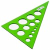 Треугольник пластиковый 30х19 см, ПИФАГОР, с окружностями, прозрачный, тонированный, 210793 - фото 2610006
