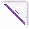 Набор чертежный малый ЮНЛАНДИЯ "ГЕОМЕТРИЯ" (линейка 15 см, 2 треугольника, транспортир), фиолетовая шкала, 210739 - фото 2610235