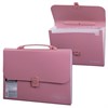 Папка-портфель пластиковая BRAUBERG А4 (327х254х30 мм), 13 отделений, розовая, 221441 - фото 2610467
