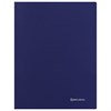 Папка с боковым металлическим прижимом и внутренним карманом BRAUBERG "Диагональ", темно-синяя, до 100 листов, 0,6 мм, 221357 - фото 2610842
