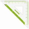 Набор чертежный ЮНЛАНДИЯ "ГЕОМЕТРИЯ" (линейка 18 см, 2 треугольника, транспортир), зеленая шкала, 210740 - фото 2611073