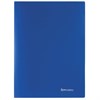 Папка на 2 кольцах BRAUBERG "Office", 21 мм, синяя, до 120 листов, 0,5 мм, 221611 - фото 2611086
