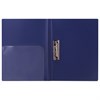 Папка с боковым металлическим прижимом и внутренним карманом BRAUBERG "Диагональ", темно-синяя, до 100 листов, 0,6 мм, 221357 - фото 2611147