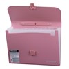 Папка-портфель пластиковая BRAUBERG А4 (327х254х30 мм), 13 отделений, розовая, 221441 - фото 2611181