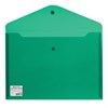 Папка-конверт с кнопкой BRAUBERG, А4, до 100 листов, непрозрачная, зеленая, СВЕРХПРОЧНАЯ 0,2 мм, 221363 - фото 2611224
