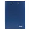 Папка с 2-мя металлическими прижимами BRAUBERG стандарт, синяя, до 100 листов, 0,6 мм, 221625 - фото 2611247