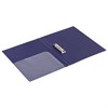 Папка с боковым металлическим прижимом и внутренним карманом BRAUBERG "Диагональ", темно-синяя, до 100 листов, 0,6 мм, 221357 - фото 2611347