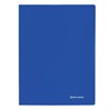 Папка с боковым металлическим прижимом BRAUBERG стандарт, синяя, до 100 листов, 0,6 мм, 221629 - фото 2611361