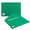 Папка-конверт с кнопкой BRAUBERG, А4, до 100 листов, непрозрачная, зеленая, СВЕРХПРОЧНАЯ 0,2 мм, 221363 - фото 2611848