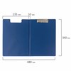Папка-планшет BRAUBERG, А4 (340х240 мм), с прижимом и крышкой, картон/ПВХ, РОССИЯ, синяя, 221489 - фото 2611953