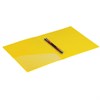 Папка с металлическим скоросшивателем и внутренним карманом BRAUBERG "Contract", желтая, до 100 л., 0,7 мм, бизнес-класс, 221785 - фото 2612380