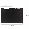 Папка-планшет BRAUBERG, А4 (340х240 мм), с прижимом и крышкой, картон/ПВХ, РОССИЯ, черная, 221488 - фото 2612391