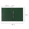 Папка с металлическим скоросшивателем и внутренним карманом BRAUBERG "Диагональ", темно-зеленая, до 100 листов, 0,6 мм, 221354 - фото 2612758