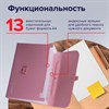 Папка-портфель пластиковая BRAUBERG А4 (327х254х30 мм), 13 отделений, розовая, 221441 - фото 2612842