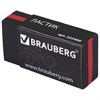 Ластик BRAUBERG "BlackJack", 40х20х11 мм, черный, прямоугольный, картонный держатель, 222466 - фото 2612846