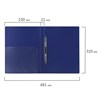 Папка с металлическим скоросшивателем и внутренним карманом BRAUBERG "Диагональ", темно-синяя, до 100 листов, 0,6 мм, 221352 - фото 2613006