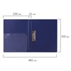 Папка с боковым металлическим прижимом и внутренним карманом BRAUBERG "Диагональ", темно-синяя, до 100 листов, 0,6 мм, 221357 - фото 2613025
