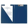 Папка-планшет BRAUBERG, А4 (340х240 мм), с прижимом и крышкой, картон/ПВХ, РОССИЯ, синяя, 221489 - фото 2613180