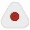 Ластик BRAUBERG "Universal", 45х45х10 мм, белый, треугольный, красный пластиковый держатель, 222473 - фото 2613220