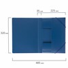 Папка на резинках BRAUBERG, стандарт, синяя, до 300 листов, 0,5 мм, 221623 - фото 2613277
