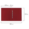 Папка с металлическим скоросшивателем BRAUBERG стандарт, красная, до 100 листов, 0,6 мм, 221632 - фото 2613436