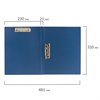 Папка с 2-мя металлическими прижимами BRAUBERG стандарт, синяя, до 100 листов, 0,6 мм, 221625 - фото 2613607