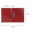 Папка с боковым металлическим прижимом и внутренним карманом BRAUBERG "Contract", красная, до 100 л., 0,7 мм, бизнес-класс, 221788 - фото 2613643