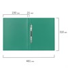 Папка с металлическим скоросшивателем BRAUBERG стандарт, зеленая, до 100 листов, 0,6 мм, 221631 - фото 2613785