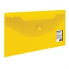 Папка-конверт с кнопкой МАЛОГО ФОРМАТА (250х135 мм), прозрачная, желтая, 0,18 мм, BRAUBERG, 224032 - фото 2613796
