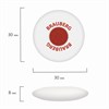Ластик BRAUBERG "Universal", 30х30х8 мм, белый, круглый, красный пластиковый держатель, 222472 - фото 2613824