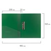 Папка с боковым металлическим прижимом и внутренним карманом BRAUBERG "Contract", зеленая, до 100 л., 0,7 мм, бизнес-класс, 221789 - фото 2613902