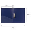 Папка с боковым металлическим прижимом и внутренним карманом BRAUBERG "Contract", синяя, до 100 л., 0,7 мм, бизнес-класс, 221787 - фото 2614365