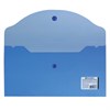 Папка-конверт с кнопкой МАЛОГО ФОРМАТА (250х135 мм), прозрачная, синяя, 0,18 мм, BRAUBERG, 224031 - фото 2614626