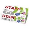 Зажимы для бумаг STAFF "Profit", КОМПЛЕКТ 12 шт., 19 мм, на 60 листов, цветные, картонная коробка, 225156 - фото 2614704