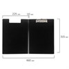 Папка-планшет BRAUBERG "Contract", А4 (315х230 мм), с прижимом и крышкой, пластиковая, черная, сверхпрочная, 1,5 мм, 223489 - фото 2615146