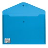 Папка-конверт с кнопкой BRAUBERG, А4, до 100 листов, прозрачная, синяя, СВЕРХПРОЧНАЯ 0,18 мм, 224813 - фото 2615149