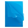 Папка-уголок с 3 отделениями, жесткая, BRAUBERG, синяя, 0,15 мм, 224885 - фото 2615174