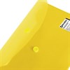 Папка-конверт с кнопкой МАЛОГО ФОРМАТА (250х135 мм), прозрачная, желтая, 0,18 мм, BRAUBERG, 224032 - фото 2615355