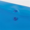 Папка-конверт с кнопкой МАЛОГО ФОРМАТА (240х190 мм), А5, прозрачная, синяя, 0,18 мм, BRAUBERG, 224027 - фото 2615544