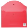 Папка-конверт с кнопкой STAFF, А4, до 100 листов, прозрачная, красная, 0,12 мм, 225172 - фото 2615672