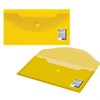 Папка-конверт с кнопкой МАЛОГО ФОРМАТА (250х135 мм), прозрачная, желтая, 0,18 мм, BRAUBERG, 224032 - фото 2615691