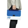 Папка-портфель пластиковая BRAUBERG INCOME А4 (350х235х35 мм), 1 отделение, фактура диагональ, белая/синяя, 224150 - фото 2615701