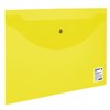 Папка-конверт с кнопкой STAFF, А4, до 100 листов, прозрачная, желтая, 0,12 мм, 226031 - фото 2615855