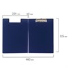 Папка-планшет BRAUBERG "Contract", А4 (315х230 мм), с прижимом и крышкой, пластиковая, синяя, сверхпрочная, 1,5 мм, 223488 - фото 2616001