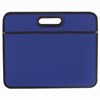 Сумка пластиковая BRAUBERG, А4+, 390х315х70 мм, на молнии, внешний карман, фактура бисер, синяя, 225167 - фото 2616035